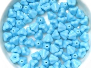 0090228 Opaque Blue Turquoise Flower Cup 40 Pc.-0
