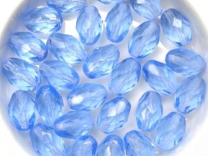 0090371 Light Sapphire Oval Facet 11 x 8 mm. 14 Pc.-0