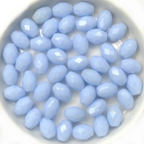 0090372 Opaque Light Sapphire Oval Facet 8 x 6 mm. 18 Pc.-0 0090372 Opaque Light Sapphire Oval Facet 8 x 6 mm. 18 Pc.-0