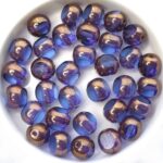 0090378 Light Sapphire Bronze, 3 Cut Window Facet 8 mm. 15 Pc.-0