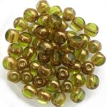 0100412 Olivine Bronze 3 Cut 6 mm. 22 Pc.-0