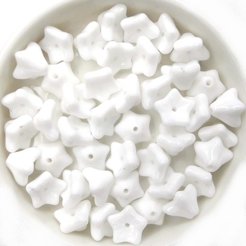 0140062 Opaque White Flower Cup 30 Pc.-0