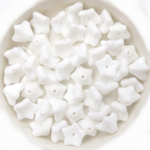 0140062 Opaque White Flower Cup 30 Pc.-14954