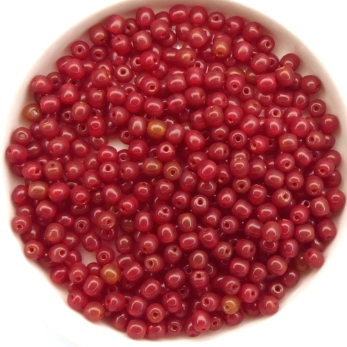 03-R-91260 Opal Amber Red Round 3 mm. 200 Pc.-0