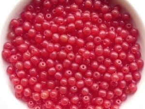 03-R-91260 Opal Amber Red Round 3 mm. 200 Pc.-14778