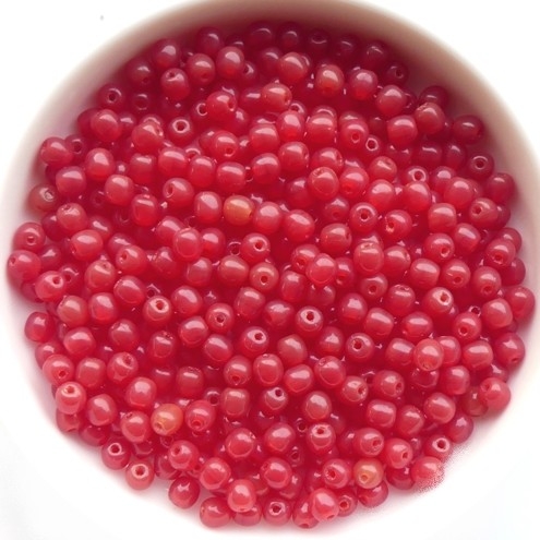 03-R-91260 Opal Amber Red Round 3 mm. 200 Pc.-14778