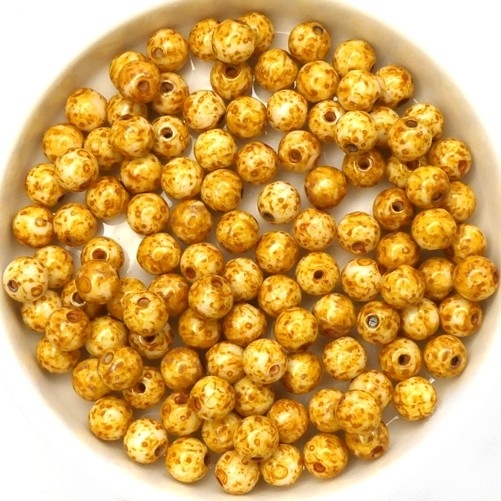 05-R-02010-86800 White Alabaster Travertin Round 5 mm. 70 Pc.-14996