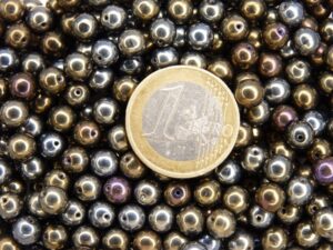 06-R-23980-21415 Jet Brown Iris round 6 mm. 50 Pc.-14976