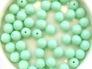 06-R-63100 Opaque Pale Jade Round 6 mm. 50 Pc.-0