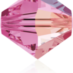 SW-04-ROAB 5301 Rose AB Swarovski Bicone 4 mm. 40 Pc.-0