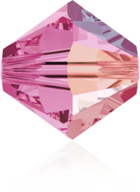SW-04-ROAB 5301 Rose AB Swarovski Bicone 4 mm. 40 Pc.-0