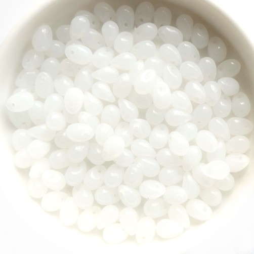 CD-01000 White Opal Czech Drops 100 Pc.-14798