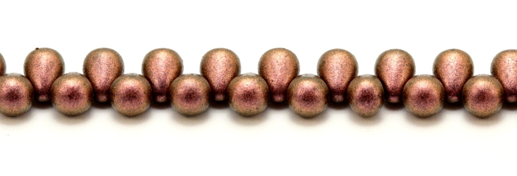 CD-23980-94100 Polychrome Dark Rose Czech Drops 40 Pc.-0