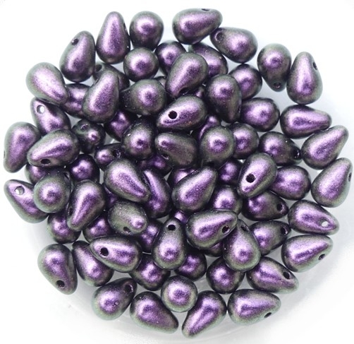 CD-23980-94101 Polychrome Magenta Chameleon Czech Drops 40 Pc.-15029