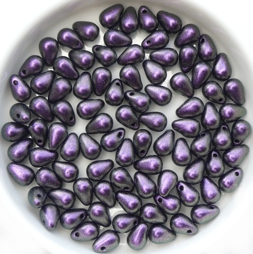 CD-23980-94101 Polychrome Magenta Chameleon Czech Drops 40 Pc.-15028