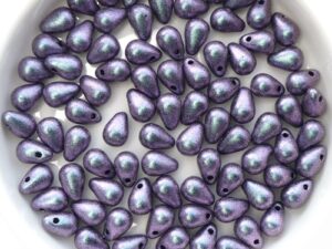 CD-23980-94102 Polychrome Orchid Tanzanite Czech Drops 40 Pc.-15038