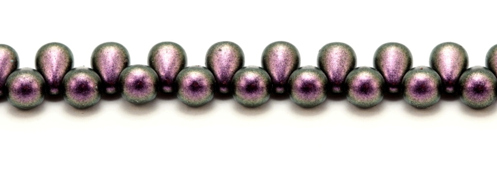CD-23980-94102 Polychrome Orchid Tanzanite Czech Drops 40 Pc.-0