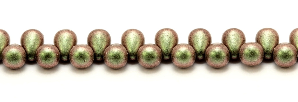 CD-23980-94103 Polychrome Olive Mauve Czech Drops 40 Pc.-0