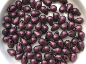 CD-23980-94106 Polychrome Dark Amethyst Czech Drops 40 Pc.-15055
