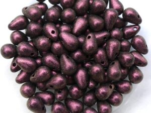 CD-23980-94106 Polychrome Dark Amethyst Czech Drops 40 Pc.-15054