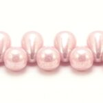 CD-72000-14400 Lustered Milky Pink Czech Drops 40 Pc.-0