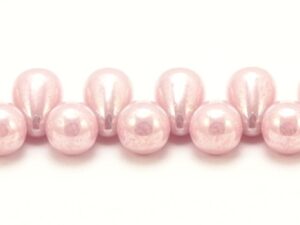 CD-72000-14400 Lustered Milky Pink Czech Drops 40 Pc.-0