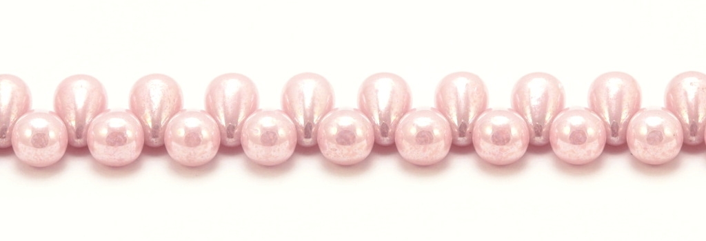 CD-72000-14400 Lustered Milky Pink Czech Drops 40 Pc.-0
