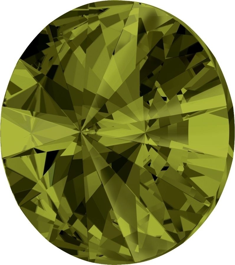 14 mm. 228 Olivine Foiled 1122 Swarovski Rivoli-15240