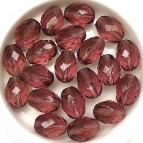 0080606 Amethyst Oval facet 13 x 10 mm. 7 Pc.-15119