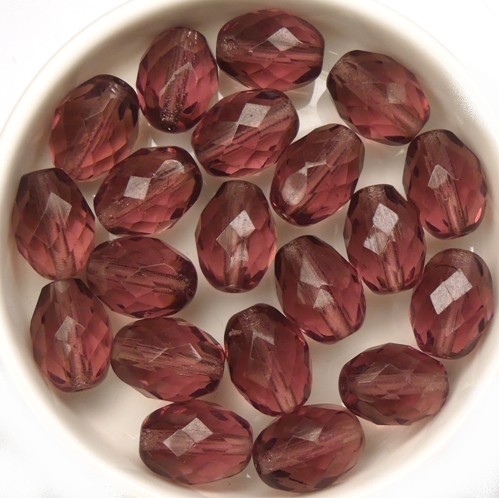 0080606 Amethyst Oval facet 13 x 10 mm. 7 Pc.-15121