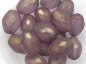 0080608 Crystal Mat Vega Luster Oval facet 13 x 10 mm. 7 Pc.-15133