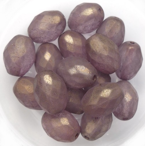 0080608 Crystal Mat Vega Luster Oval facet 13 x 10 mm. 7 Pc.-15133