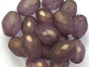 0080608 Crystal Mat Vega Luster Oval facet 13 x 10 mm. 7 Pc.-15132