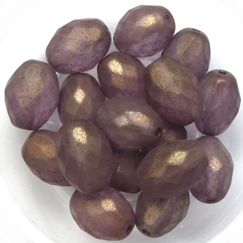 0080608 Crystal Mat Vega Luster Oval facet 13 x 10 mm. 7 Pc.-15132