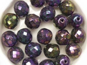 0080694 Jet Iris Purple facet 10 mm. 10 Pc.-15111
