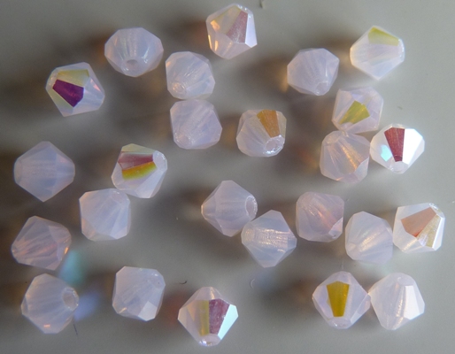 04-MC-71210-28701 Bicone, Pink Opal AB 4 mm. 50 Pc.-15308