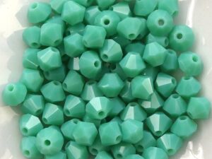 04-MC-63130 Bicone Opaque Green Turquoise 4 mm. 50 Pc.-0