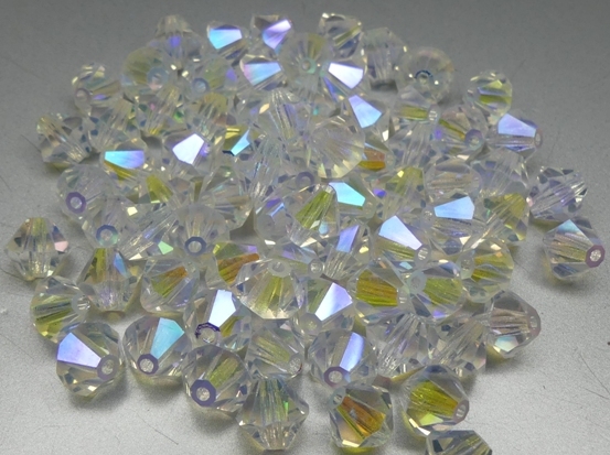 06-MC-00010-28701X2 Bicone Crystal Full AB 6 mm. 24 Pc.-15274
