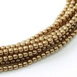 04-132-19001-10146 Shiny Antique Gold Glass Pearl 120 Pc.-0