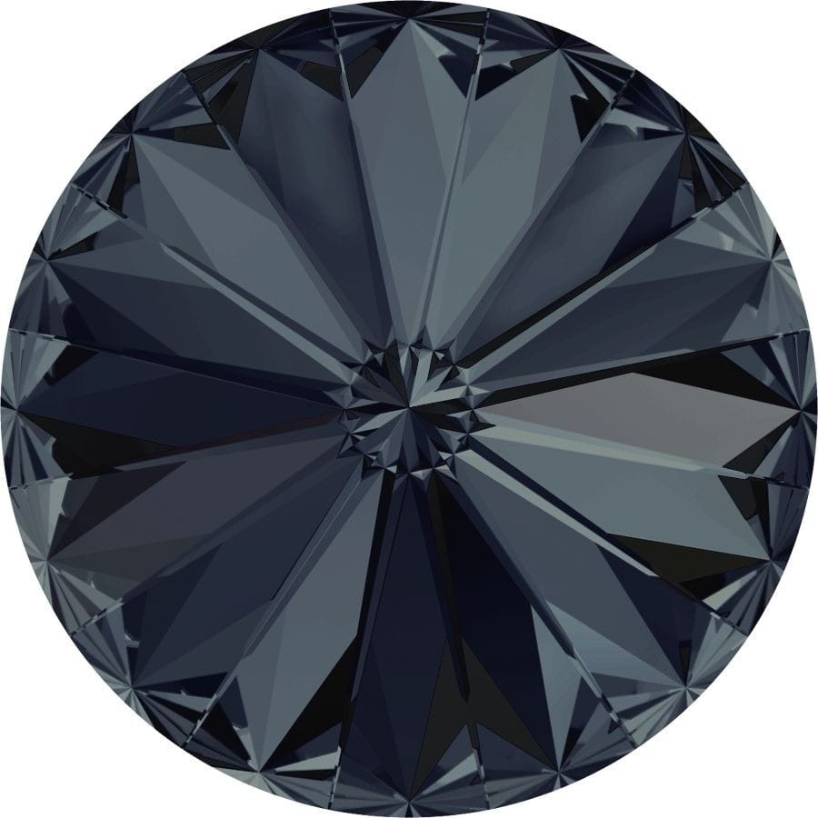 14 mm. 253 Graphite Foiled 1122 Swarovski Rivoli-0 14 mm. 253 Graphite Foiled 1122 Swarovski Rivoli-0