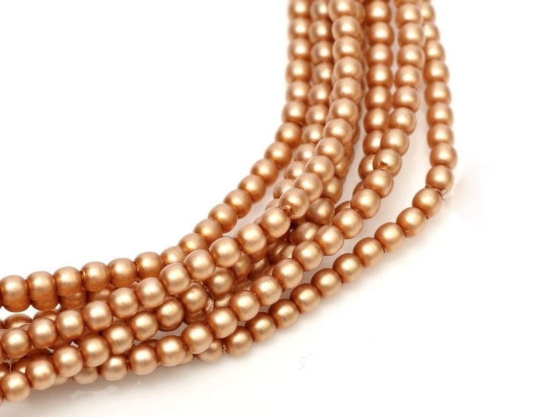 04-132-19001-75415 Tawny Satin Glass Pearl 120 Pc.-0 04-132-19001-75415 Tawny Satin Glass Pearl 120 Pc.-0