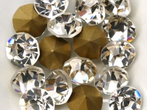 SS39-MCC-00030-98521 Crystal Gold Foiled Chaton 8 mm. 12 Pc.-15379