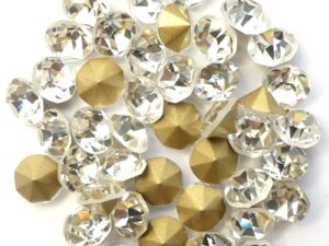 SS29-MCC-00030-98521 Crystal Gold Foiled Chaton 6 mm. 12 Pc.-15333