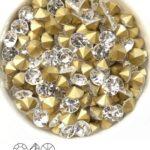 SS29-MCC-00030-98521 Crystal Gold Foiled Chaton 6 mm. 12 Pc.-0