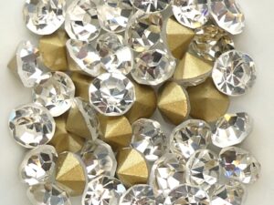 SS29-MCC-00030-98521 Crystal Gold Foiled Chaton 6 mm. 12 Pc.-15334