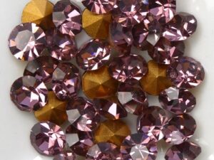 SS29-MCC-20020-98521 Light Amethyst Gold Foiled Chaton 6 mm. 12 Pc.-15339