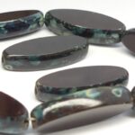 0050039 Opaque Dark Oxblood Travertin Table Cut Bead. 6 Pc.-0