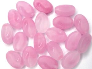 0070025 Matte Pink melee Oval 15 Pc .-15560