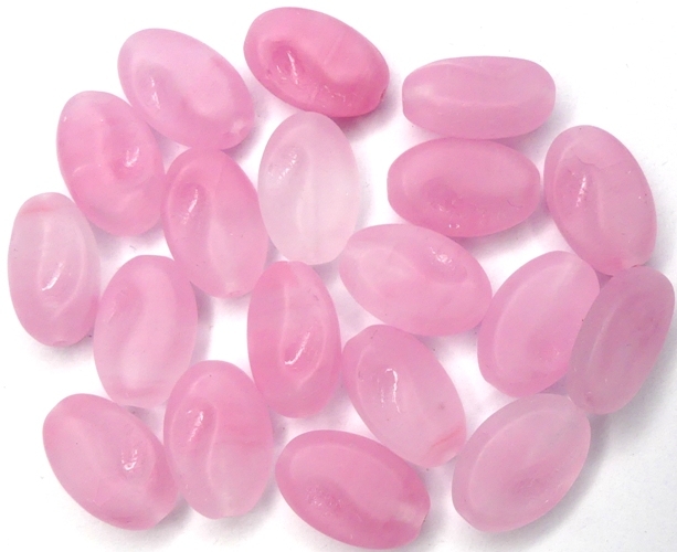 0070025 Matte Pink melee Oval 15 Pc .-15560
