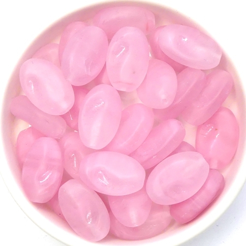0070025 Matte Pink melee Oval 15 Pc .-15559